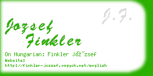 jozsef finkler business card